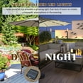 thumbnail image 4 of Costway 10' Solar LED Lighted Patio Market Umbrella Shade Tilt Adjustment Crank Tan, 4 of 8