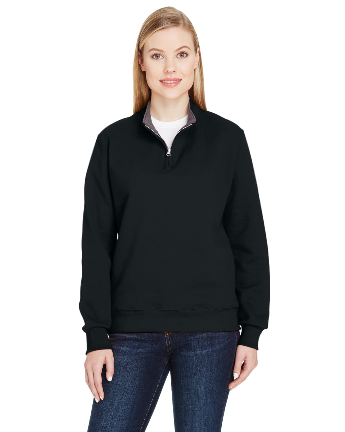 fruit of the loom half zip sweatshirt