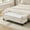 White, variant on BRILHAMEZ 67" Button Tufted Storage Bench with Rolled Arms, Linen Upholstered Ottoman with Nailhead Trim for End of Bed,Brown