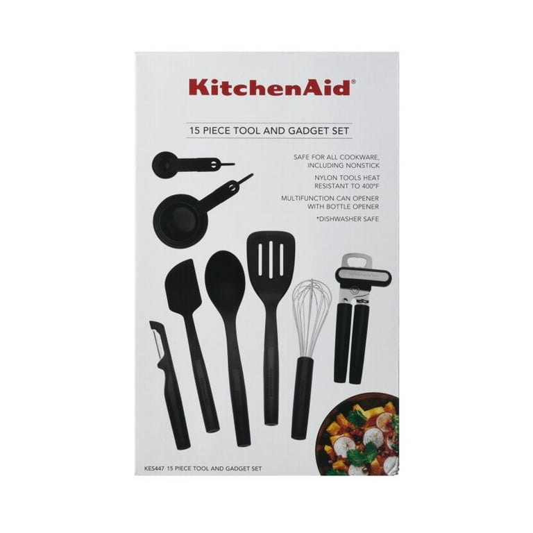 KitchenAid - Tool and Gadget 15-Piece Set - Black