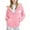 Pink, variant on Utlike Girls Winter Hooded Jacket With Zip Up Thermal Print Outdoor Sport Coat Flexible Fit Top Size 4-5 Years