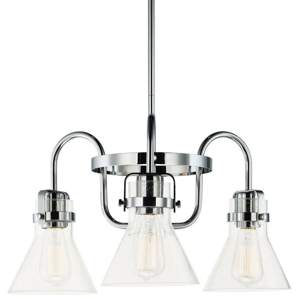Maxim 26116 Bui Seafarer 3 Light 22 Seedy Glass Chandelier Chrome Com 22 Seedy Glass Chandelier Chrome, Seedy Glass Chandelier