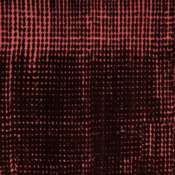 Ahgly Company Machine Washable Indoor Square Abstract Red Modern Area Rugs, 5' Square