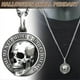 thumbnail image 1 of Memento Mori Skull Pendant Necklace Men Gothic Punk Jewelry Gift Accessories, 1 of 5