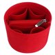 thumbnail image 1 of Bolso de mano jinwen Forro de bolso de moda Compartimentos interiores redondos Organizador de bolso de mano Rojo, 1 of 7
