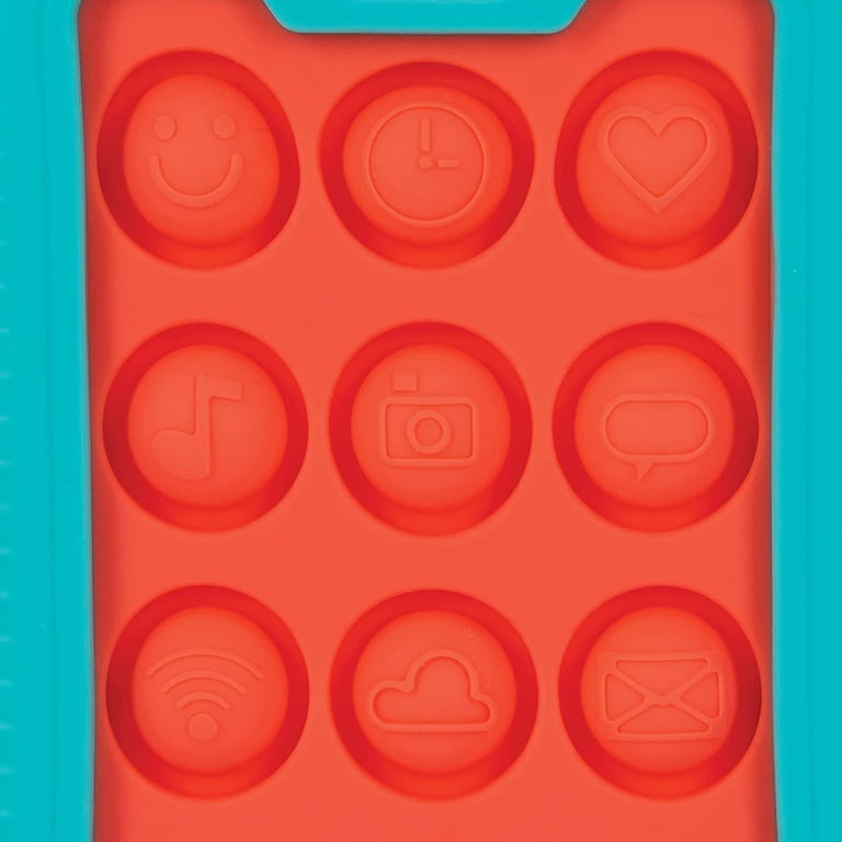 Nuby Giggle Bytes Sensory Popper Teething Toy, Coral/Aqua photo 7
