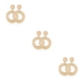 thumbnail image 4 of Sonducket Articulos Trenzados Rattan Boho Aretes Circulares Con Hoja Cobre Comodos Exquisito Moda Atractiva Joyeria Blanco Blanco durchschnittlicher Code 3piezas, 4 of 6