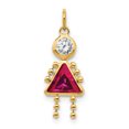 thumbnail image 1 of Collier Pendentif Pierre de Naissance Fille en Or Jaune 10k, 1 of 7