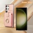 thumbnail image 6 of for Samsung Galaxy S25 Ultra Wallet Case with Card Holder, PU Leather Case with Ring Holder Kickstand, Snap Button Card Slots Case for Women Men for S25 Ultra with Crossbody Strap - Rosegold, 6 of 10