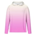 thumbnail image 3 of Men's UPF 50+ Sun Protection Lightweight Hoodie Performance Long Sleeve SPF UV Shirt for Fishing Running Pink XL, 3 of 4
