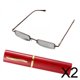 thumbnail image 1 of 2xGafas De Lectura Rectangulares Con Estuche De Almacenamiento, Informales, Ligeras, 4,0X, 1 of 8