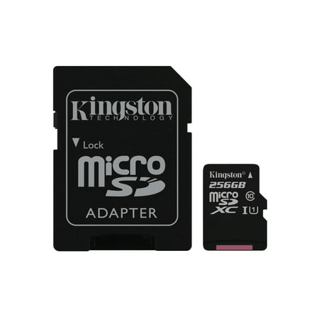 256 Microsd Card - 256GB microSDHC Canvas Select 80R CL10 UHS-I Card + SD Adapter