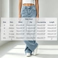 thumbnail image 6 of Vynhevius Women's Denim Jeans Loose Barrel Wide Leg Pockets Stretch Long Pants, 6 of 6