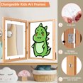 thumbnail image 3 of ATOBART Kids Art Frames, 8.5×11" Front Opening Kids Artwork Frames, Changeable Picture Storage Frames, Crafts Painting Art Display Stand(1PK Light Wood), 3 of 9
