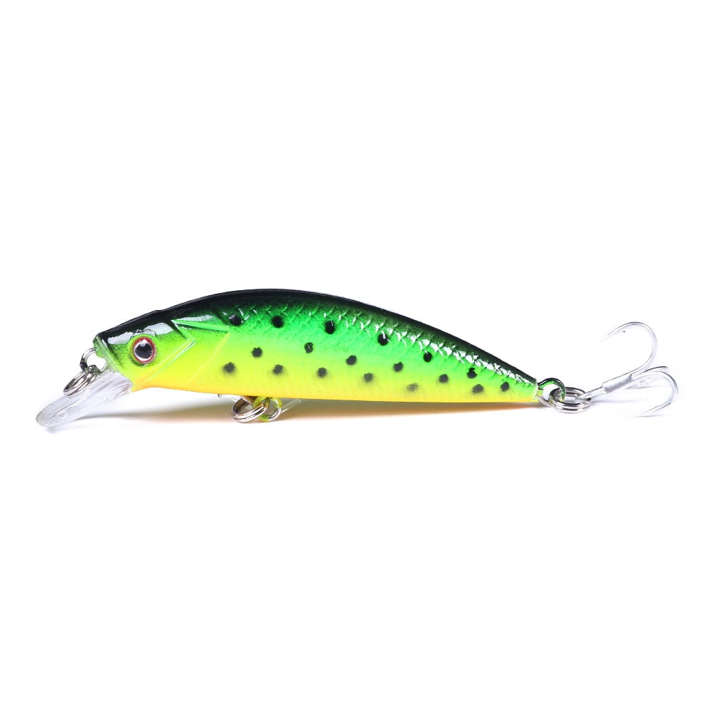 HENGJIA Fishing Lures Hard Bait Minnow VIB Lure with Treble Hook Life-Like Swimbait Fishing Bait Popper Crankbait Sinking Lure for Trout Bass Walleye Redfish, 10PCS