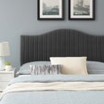 thumbnail image 5 of Tufted Platform Bed Frame, Full Size, Velvet, Dark Grey Gray, Modern Contemporary Urban Design, Bedroom Master Guest Suite, 5 of 10