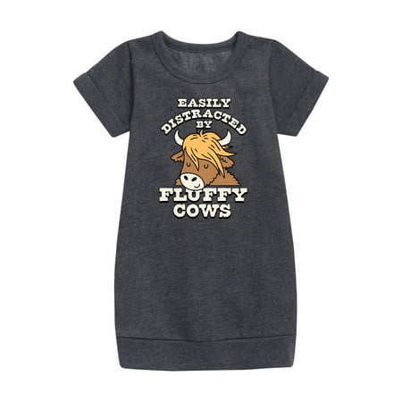 

Instant Message - Fluffy Cows - Toddler And Youth Girls Fleece Dress