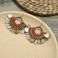 thumbnail image 4 of K-KED Bohemian Ethnic Style Earrings Hand Woven Earrings women's Long Style-13, 4 of 9