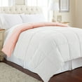 thumbnail image 2 of Modern Threads Reversible Blush & White Adult Down Alternative Comforter, Queen, 2 of 2