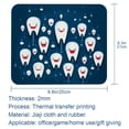 thumbnail image 5 of Tooth Square Desk Mat Gaming Mouse Pad, 8.3x9.8 Inch Non-Slip Rubber Bottom Printed Design - Suitable for Office and Gaming, 5 of 6