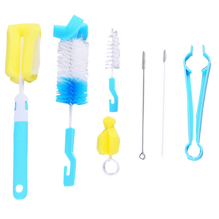 Cleaning Bundle by ezpz  Silicone Sponge, Bottle Brush & Drying Rack