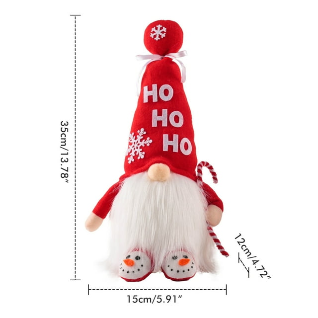 Gnomo de Navidad, muñeco sin rostro, juguete de peluche de Rudolph para la decoración del árbol de Navidad de la habitación del hogar, gnomo de Navidad con luz