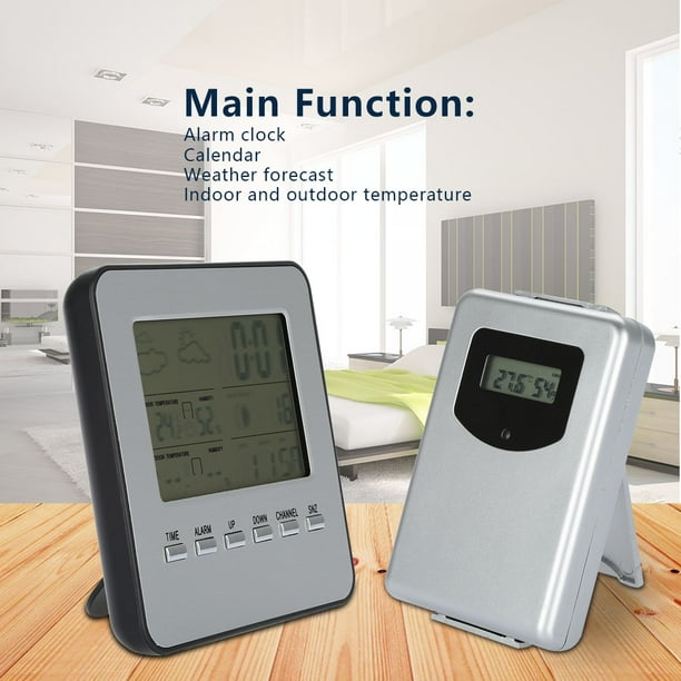 Weather Station Alarm Clock,Digital Wireless Weather Station Wireless