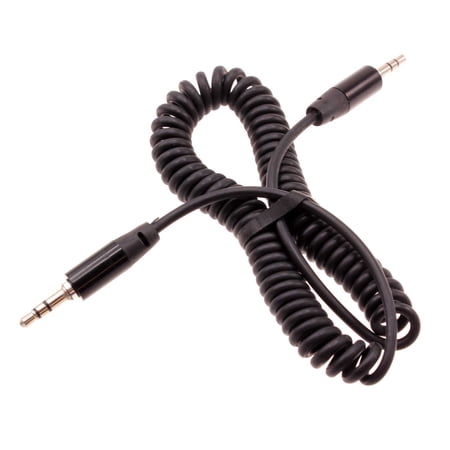 3.5mm Aux Cable Adapter Car Stereo Aux-in Audio Cord Speaker Jack Wire Coiled P2G for Coolpad Legacy REVVL Plus S Brisa - Dell Venue 8 Pro - Dragon Touch Max10 Plus Notepad K10 102