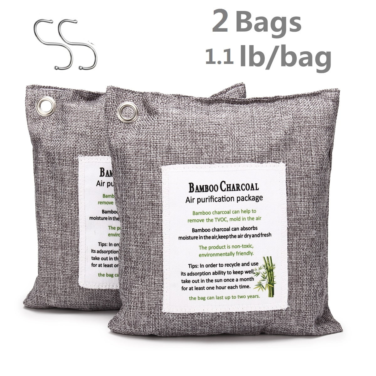 Nature Fresh Air Purifier Bags Activated Bamboo Charcoal Air Purifying