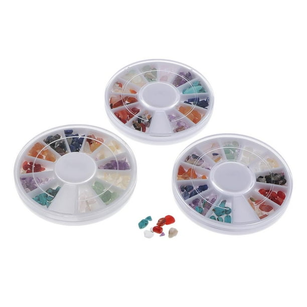 3 Box 3D Decoración de Uñas Piedras de Resina Consejos de Uñas Diseños de Uñas Los 0.2-0.5CM