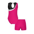 thumbnail image 2 of YIZYIF Girls 2Pcs Ballet Dance Outfit Shiny Flame Shape Glitters Tank Leotard with Shorts Dance Suit, 2 of 7