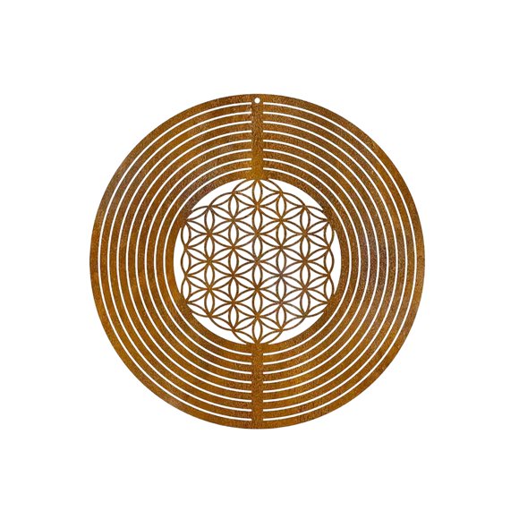 TIELUTT Girouette en Métal à Spirale en Forme de Fleur Suspendue pour Jardin Extérieur Art Girouette pour Cour Ornement de Chaussures Ornement d'Écureuil Vitrail Suspensions de Fenêtre Voiture Oscillante Couronnes de Chat pour Décorer Noël
