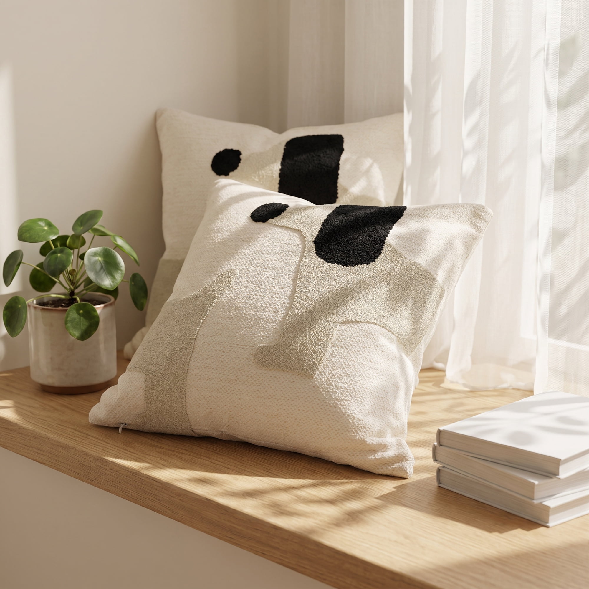 Unique Bargains 3D Tufted Cute Animal Throw Pillow Cushion Cover Beige Dog 18"x18"