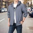thumbnail image 2 of VBARHMQRT Snow Jacket Men Brown Jacket Men Quick Drying Breathable Hooded Jacket with Zipper Cardigan Sports Sun Clothing, 2 of 8