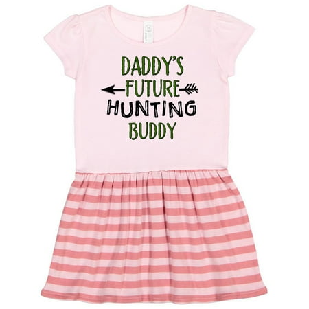 

Inktastic Daddys Future Hunting Buddy Gift Toddler Girl Dress