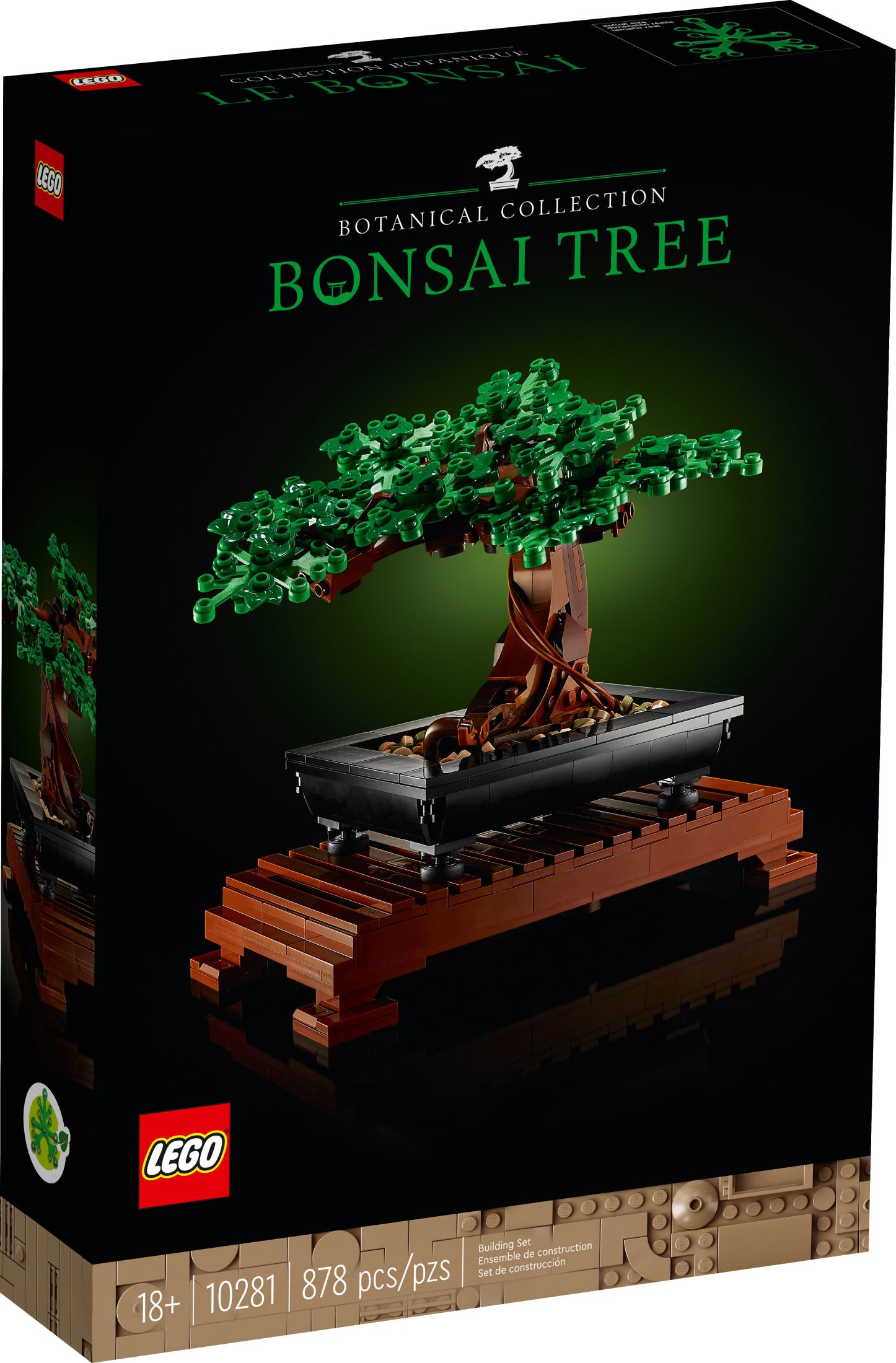 LEGO Icons Bonsai Tree Building Set, Features Cherry Blossom Flowers, Adult DIY Plant Model, Creative Gift for Home Décor, Office Art or Mother's Day Decoration, Botanical Collection Design Kit, 10281 - image 4 of 9