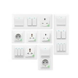 WiFi Smart Light Wall Switch Socket Outlet Push Button Smart Wireless ...