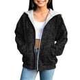 thumbnail image 5 of Abcomgle Girls Leopard Zip Up Hoodie 10-12 Full-Zip Jacket for Girls Cute Preppy Girls Sweaters Fashion Fall Hooded Hoodies for Girls with Pockets, 5 of 5