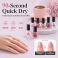 thumbnail image 2 of Morovan Modern Muse Nail Polish Set with 2-in-1 Base & Top Coat, 6 Colors Nude Pink Silvery Purple Glitter Polish kit for Women, 2 of 9