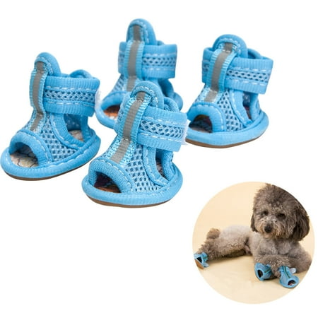 Worgeous 4 Pcs Grips Pet Sandals Easy to Clean Shoes Dog Boots Women s