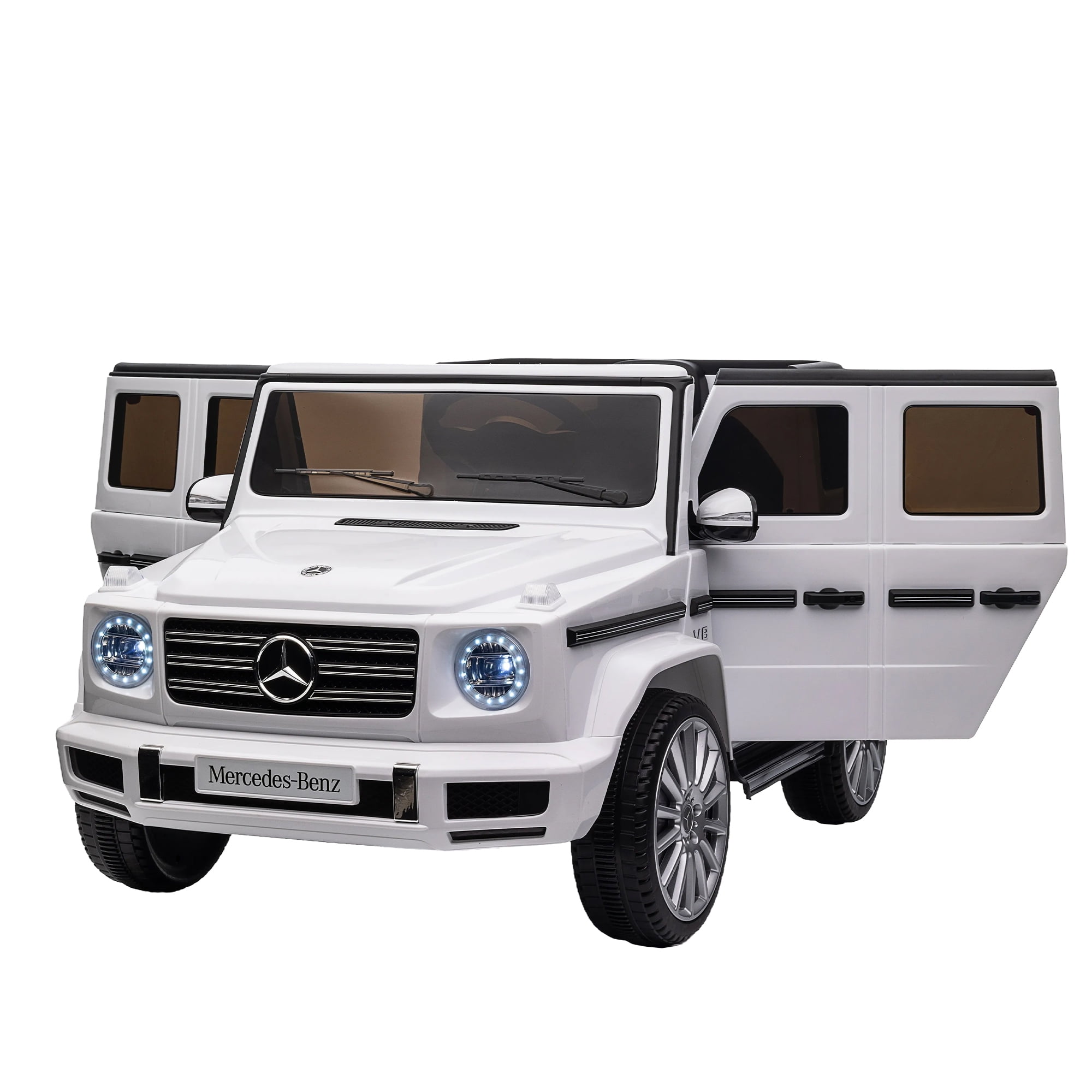 CIPACHO Kids Ride On Cars, Licensed Mercedes-Benz G500, 24V Battery Powered Toy Electric Car for Kids with 2.4GHz Remote Control, White