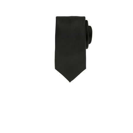 - Solid Black Men's Haines & Bonner Tie