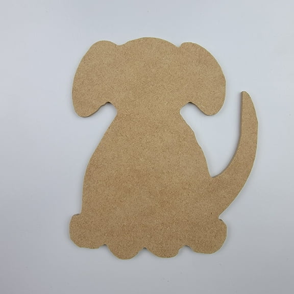 3" Puppy Dog, Unfinished Wood Art Shape by Wooden Craft Cutouts