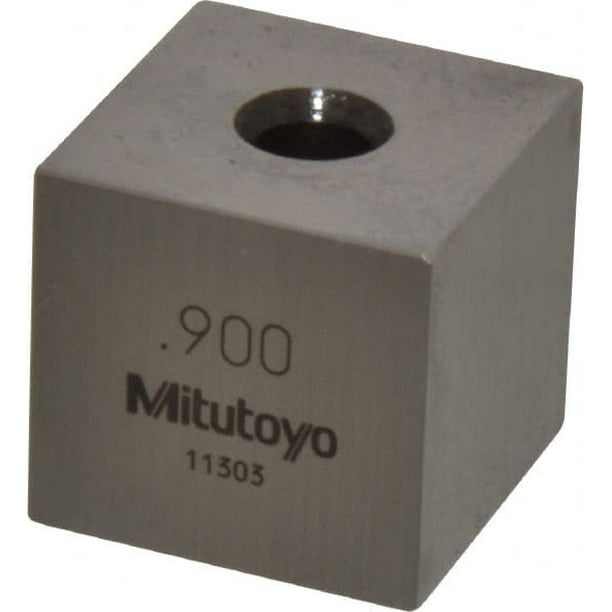 Mitutoyo 0.9" Square Steel Gage Block Accuracy Grade 0, Includes