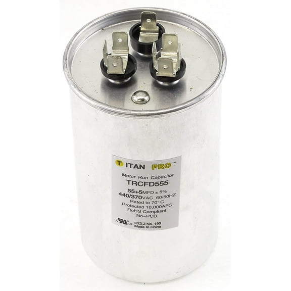 NEW TRCFD555 Titan PRO Dual Rated Motor Run Capacitor Round