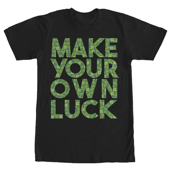 Men's Lost Gods St. Patrick's Day Make Your Own Luck Graphic Tee Black Large