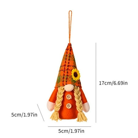 

Halloween Bat Hat Faceless Gnome Doll with Lights Hanging Pendant Tree Decor Harvest Sunflowers Plush Doll Decorations For Home