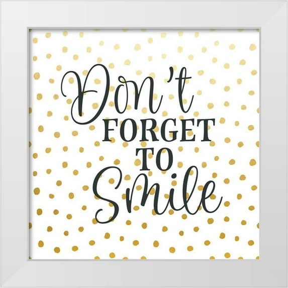 Robinson, Tamara 12x12 White Modern Wood Framed Museum Art Print Titled - Dont Forget to Smile