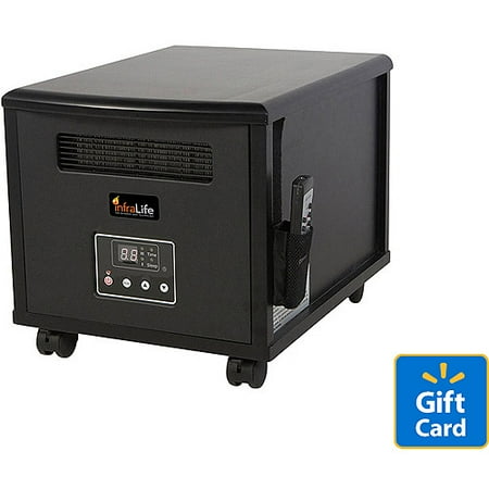 InfraLife 200 PTC Infrared Radiant Heat Space Heater and Remote Control with Bonus $10 Gift Card