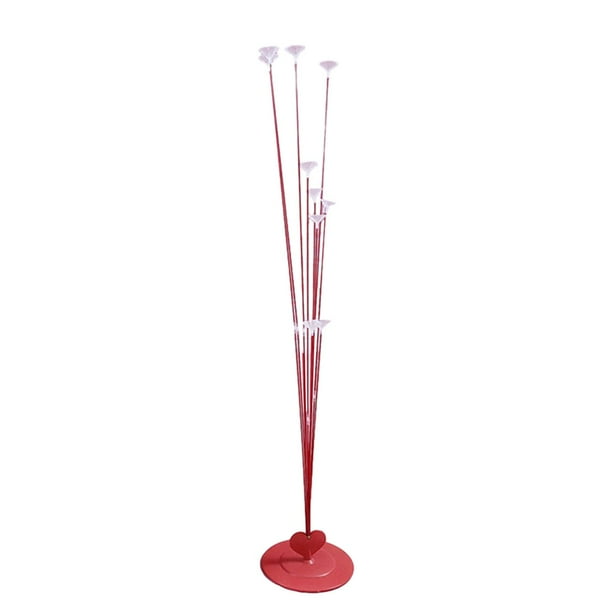 Soporte de globos con soporte de globo base para centros de mesa duradero globo Rojo